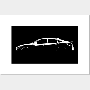 Honda Civic Si (FC) Silhouette Posters and Art